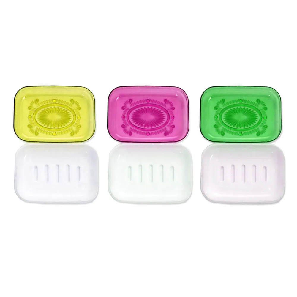 3PC Portable Soap Box Toothbrush Holders Travel Case Plastic Container Protector