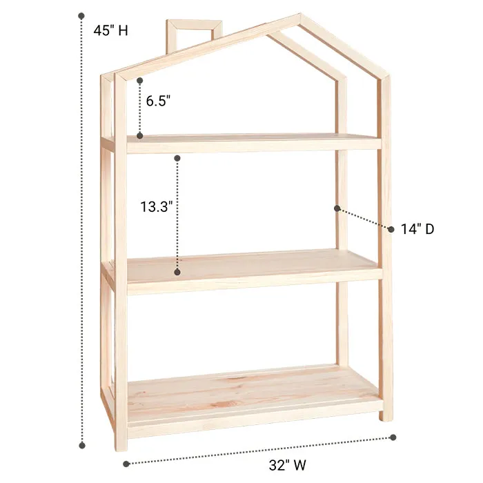 Aidan Wooden House Shelf