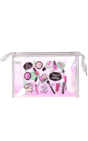 [BOGO] AO793 Hologram Make Up Transparent Waterproof Cosmetic Bag w/Zipper