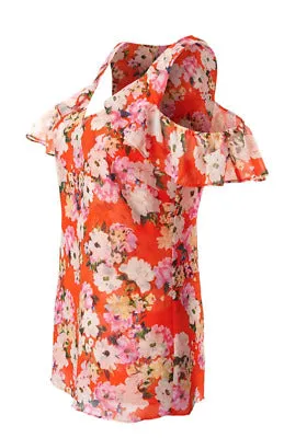 CABI LUSH COLD SHOULDER BLOUSE - S