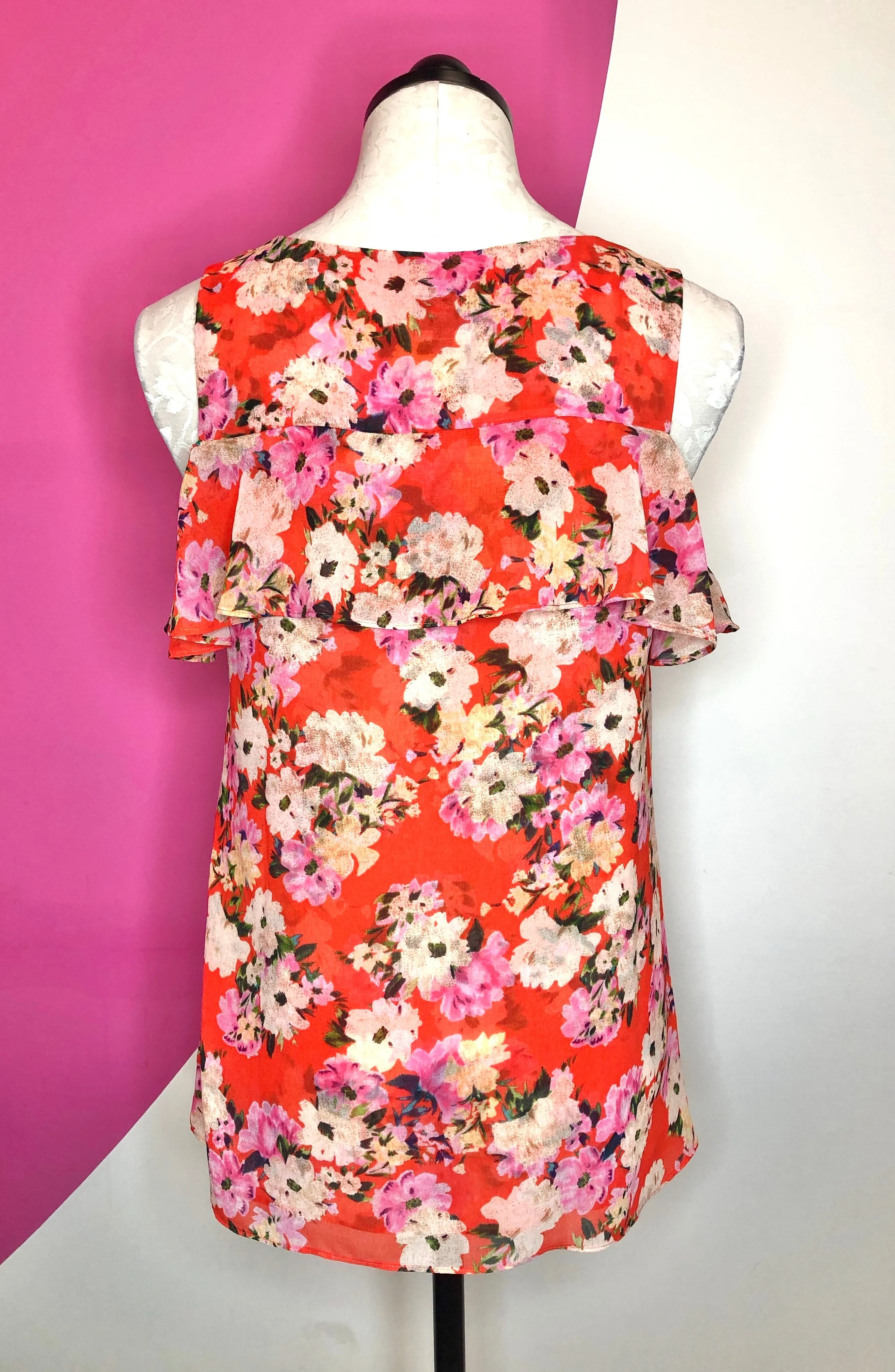 CABI LUSH COLD SHOULDER BLOUSE - S