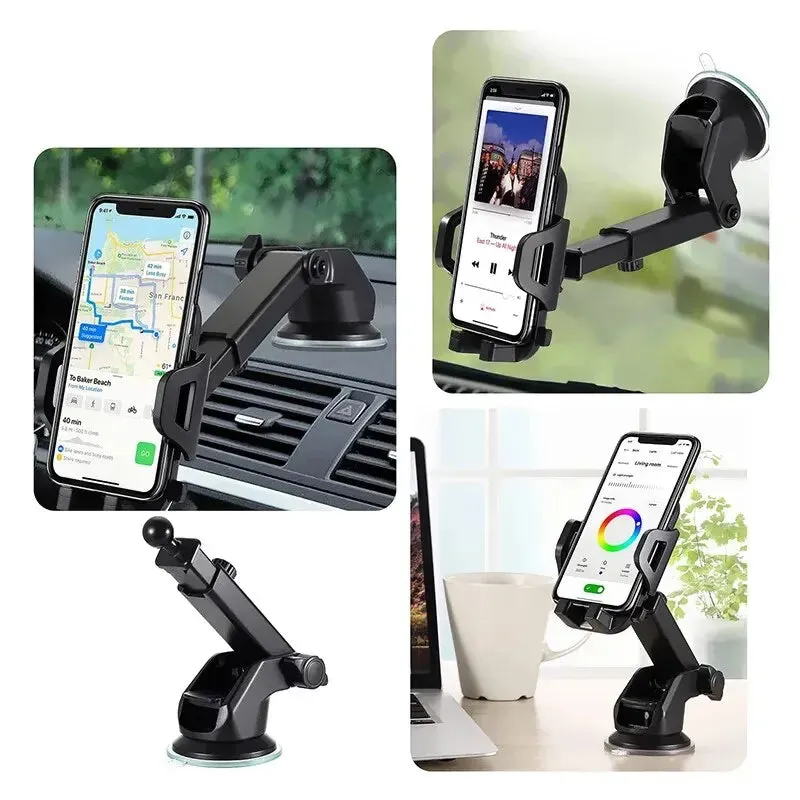 Car Phone Holder Mount Stand Suction Cup Smartphone Support for Iphone Xiaomi Huawei Samsung