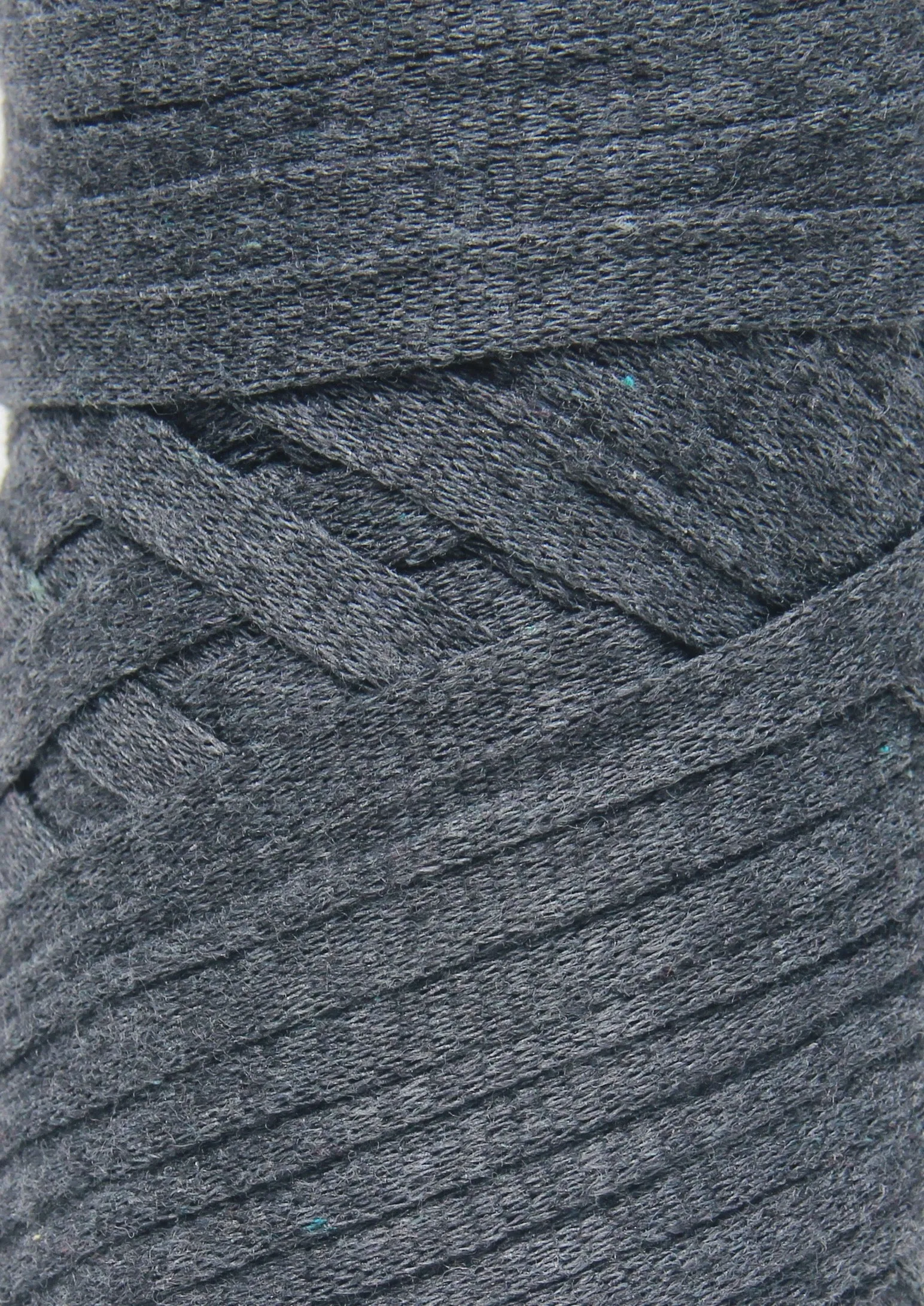 Cotton Ribbon Cord - Charcoal ♻️