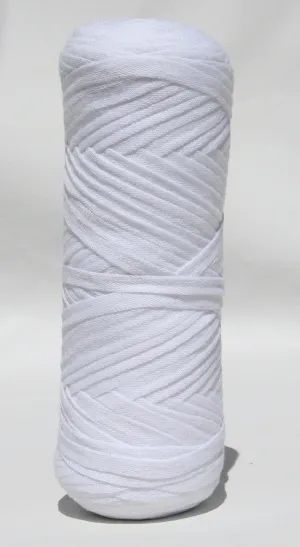 Cotton Ribbon Cord - White ♻️