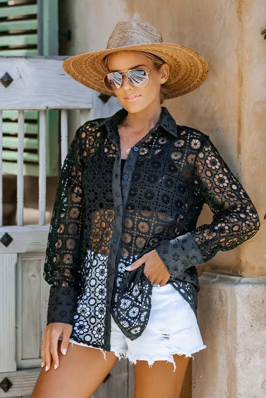Elegant Eyelit Blouse