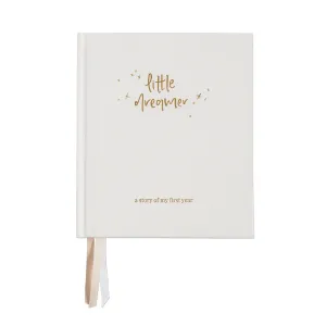 Emma Kate Co. Boxed Linen Cover Luxe Baby Journal - Cloud