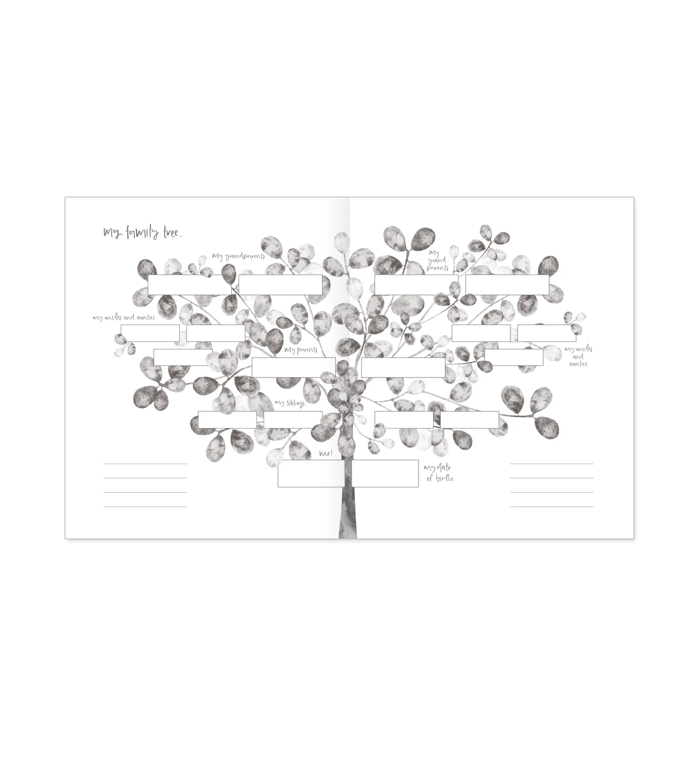 Emma Kate Co. Boxed Linen Cover Luxe Baby Journal - Pecan