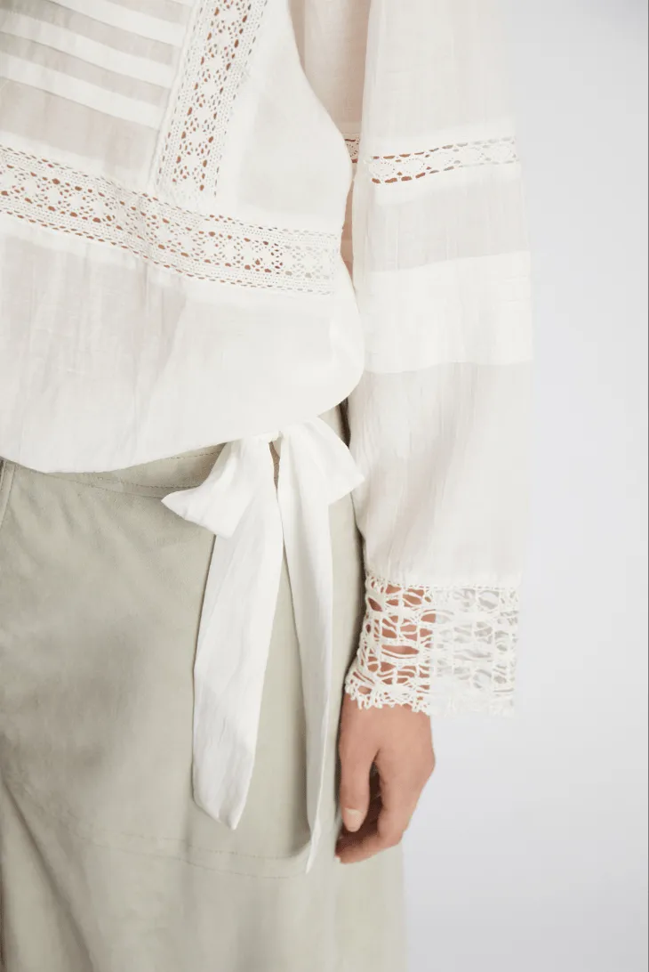 Ferdie Eyelet Blouse - White