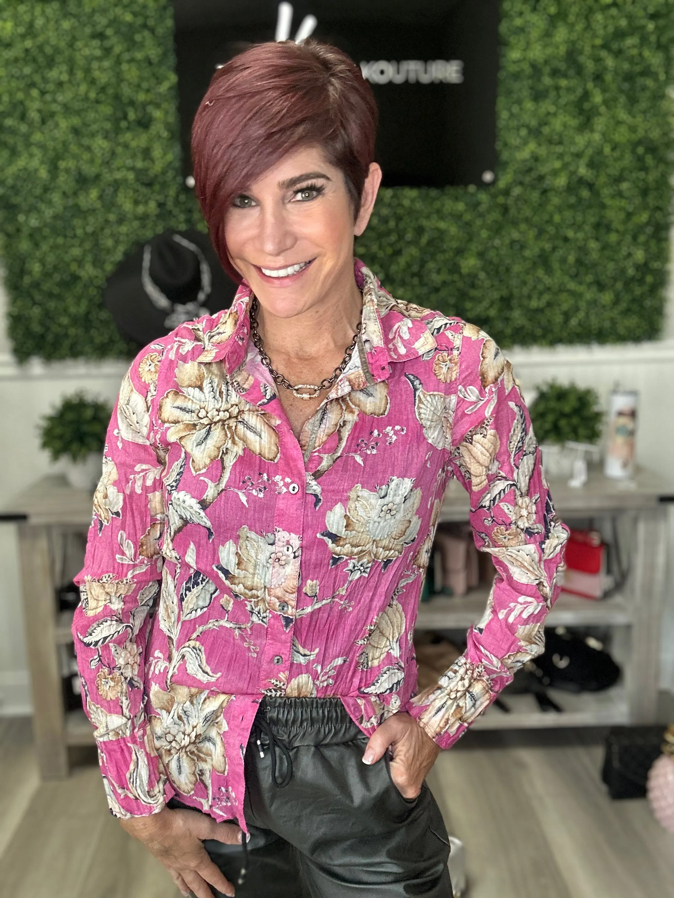 Flora Button Down Blouse