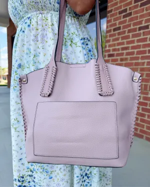 Micah Tote Bag in Mauve