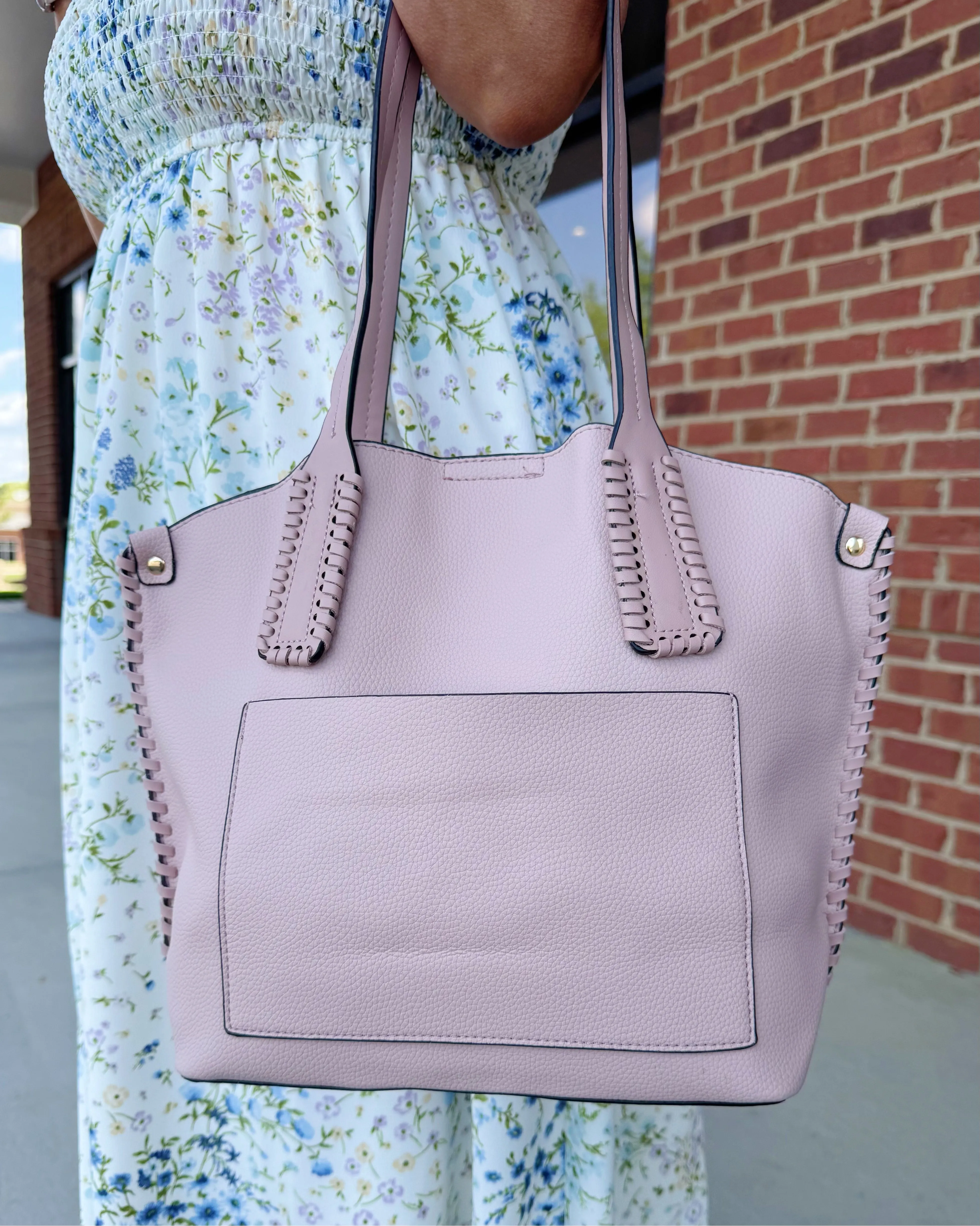 Micah Tote Bag in Mauve