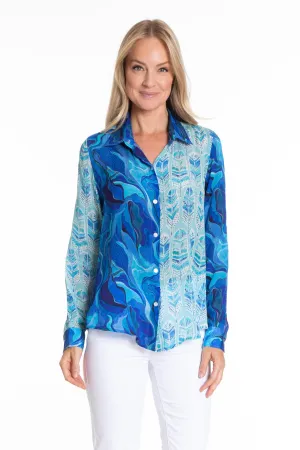 Mixed Blues Blouse