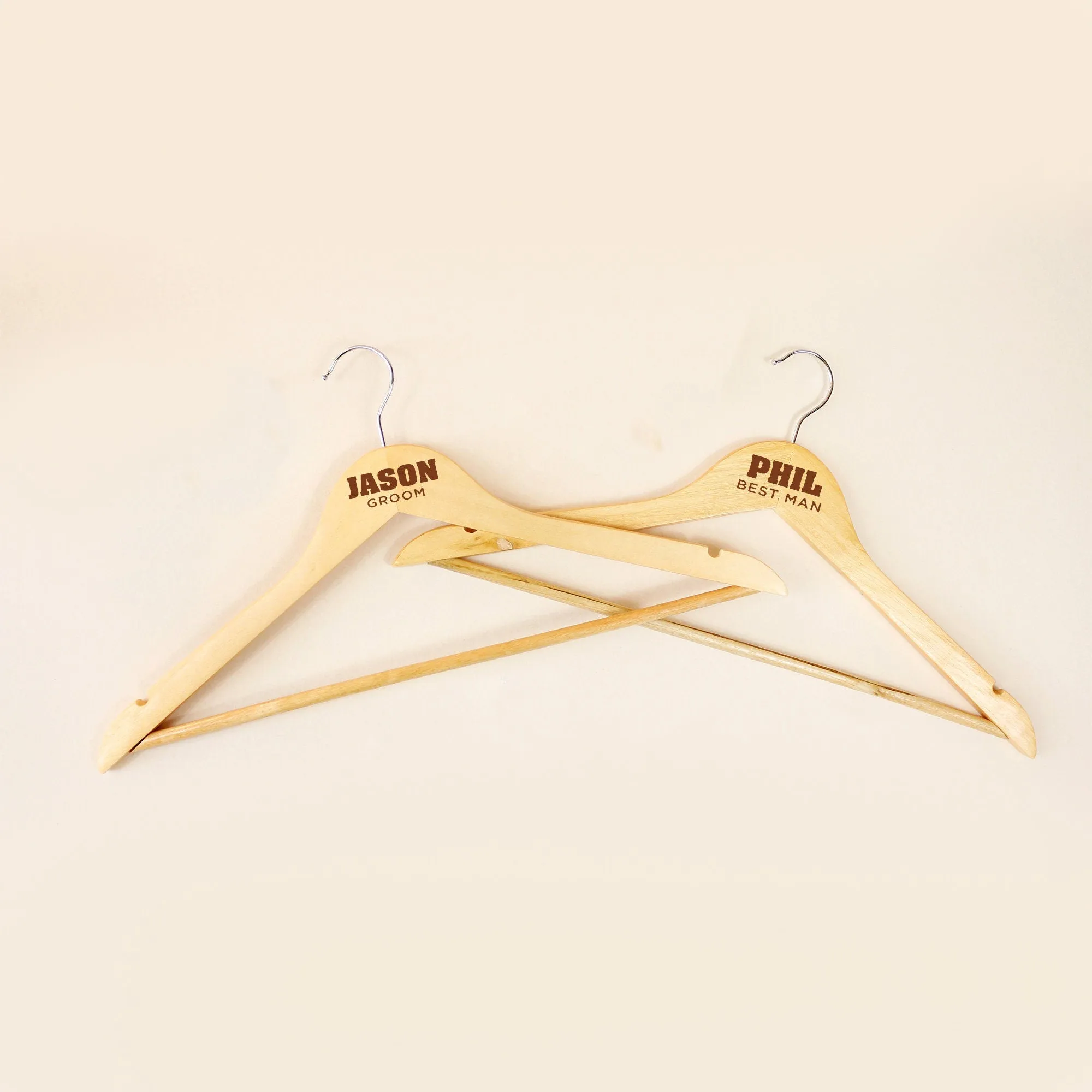 Personalized Wood Engraved Bride Hangers