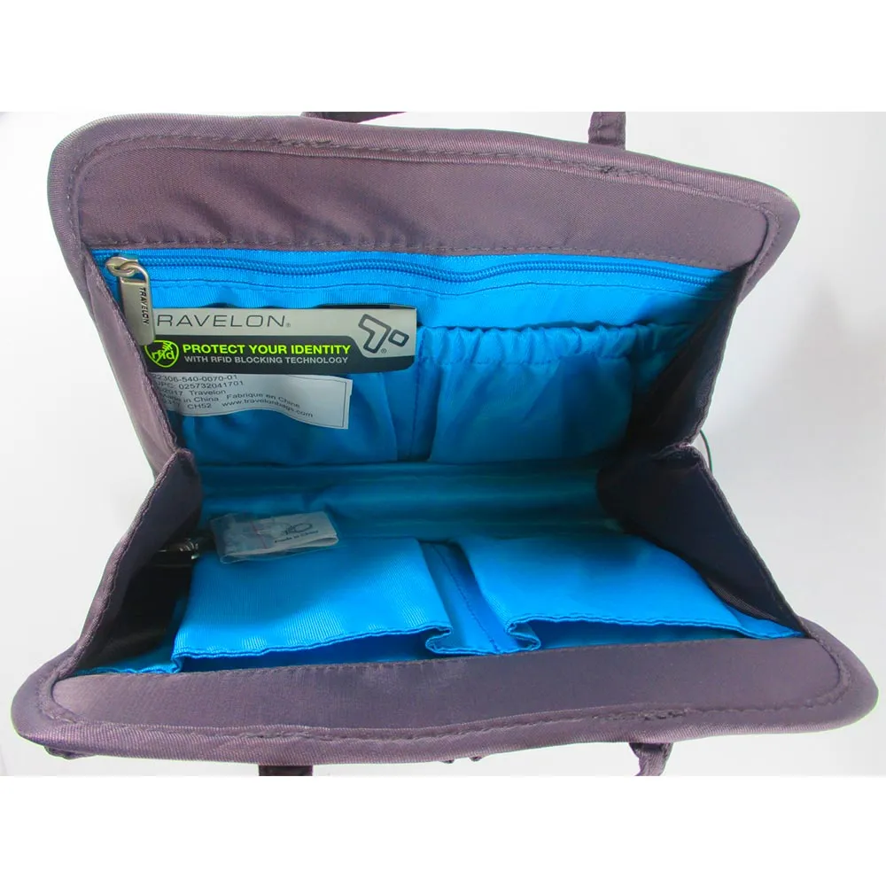 Travelon Ladies Purse RFID Blocking Organizer Stash Pouch Safe ID Travel New !