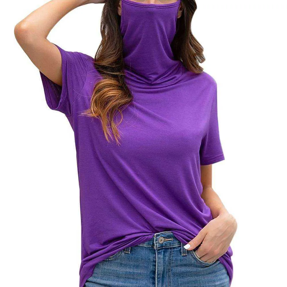 Turtleneck Short Sleeve T-Shirt