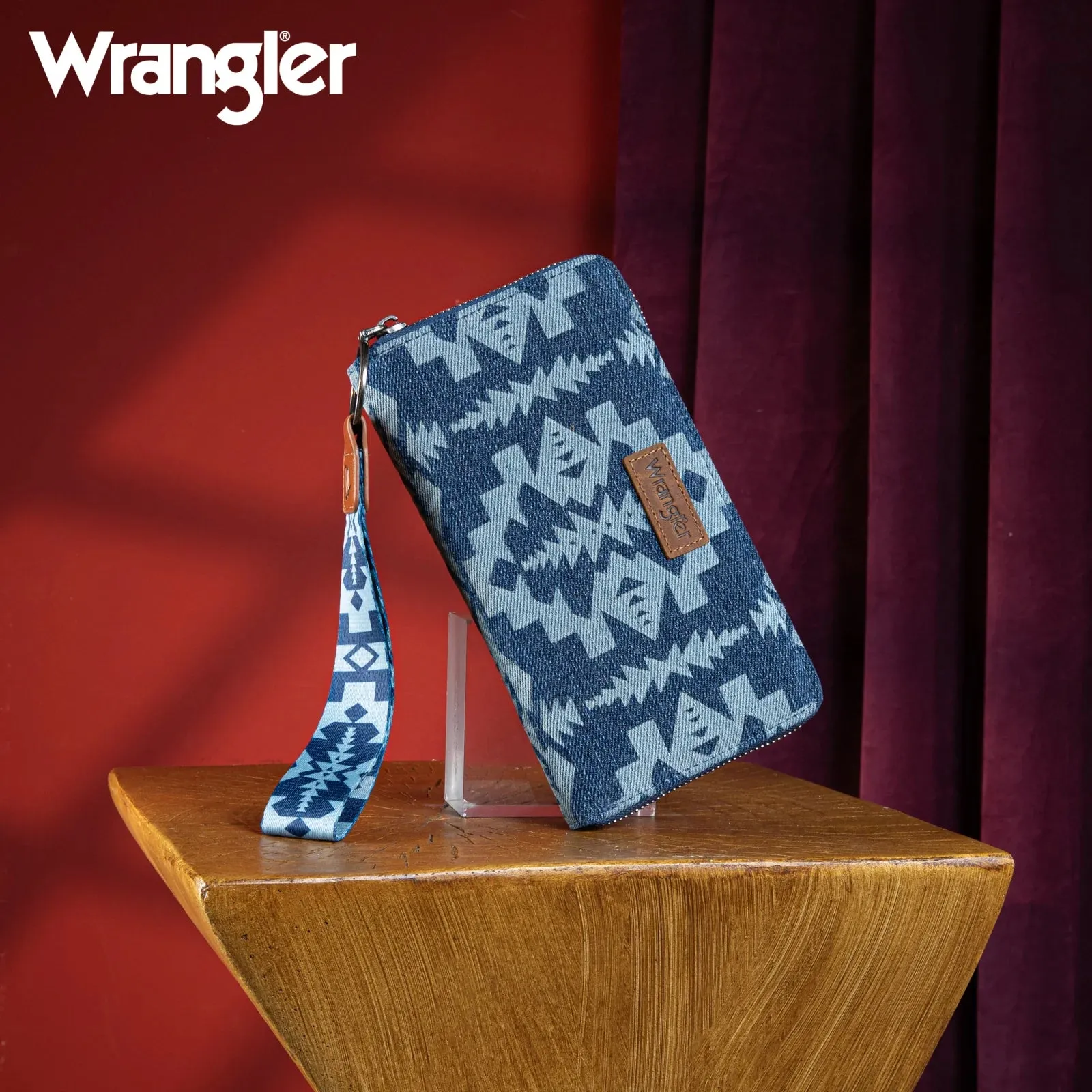 Wrangler Southwestern Art Print Wallet -Jean