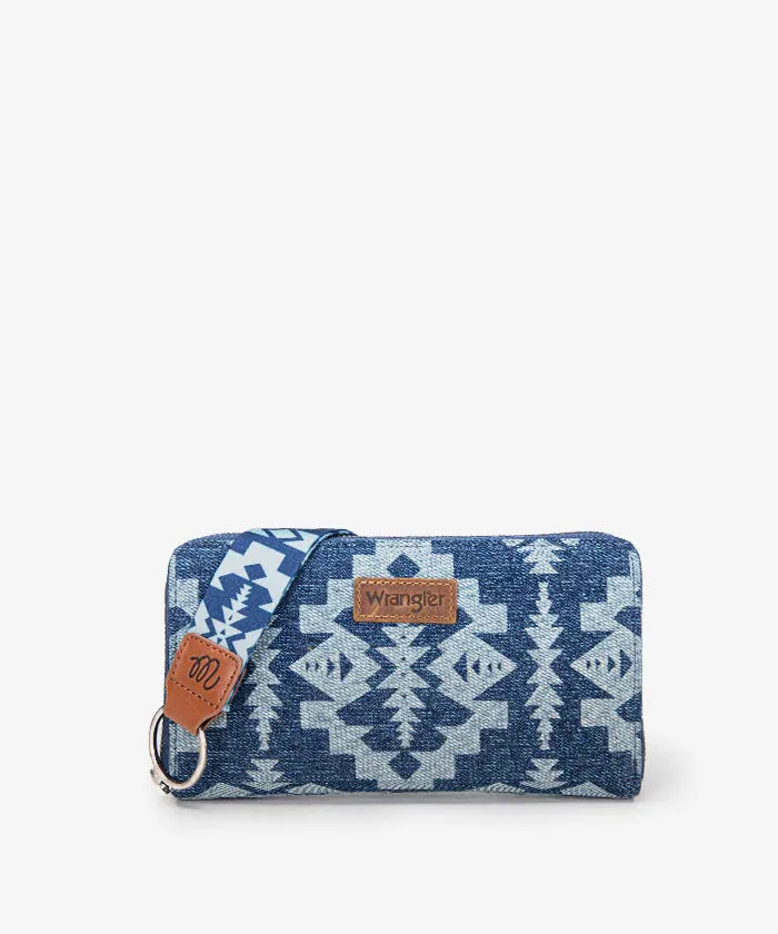 Wrangler Southwestern Art Print Wallet -Jean